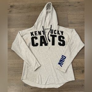 Victoria’s Secret Pink Kentucky Cats Collegiate V-Neck French Terry Hoodie Y2K
